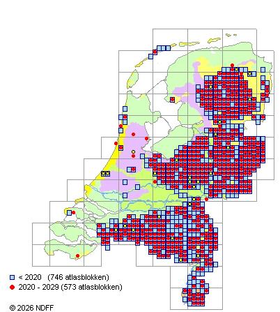 Verspreiding in Nederland — Vaccinium myrtillus